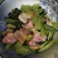 Iilyblo's cooksnap of when they made 小松菜と厚切りベーコン炒め.