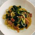 クック5IHH5X☆'s cooksnap of when they made ほうれん草とベーコンのバター醤油パスタ.