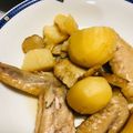 ななぴぃ's cooksnap of when they made 手羽先とじゃがいもの煮物.