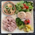  milkchoco's cooksnap of when they made オクラ+エノキ+ササミ♡梅ポン和え.