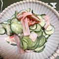 けんよこ's cooksnap of when they made ハムとキュウリのカニカマサラダ.