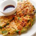 umi☆neco's cooksnap of when they made 納豆とにらと豚肉の韓国風チヂミ。.