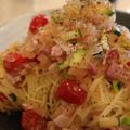 ♡ぶたまん♡'s cooksnap of when they made フレッシュトマトと生ハムの冷製パスタ.