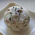 ケコハル's cooksnap of when they made うめこ＊しらす＊三つ葉のおむすび.