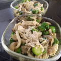 みこひろママ's cooksnap of when they made オクラとしめじとささみのゴマめんつゆ和え.
