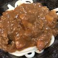 わたるんママ's cooksnap of when they made 残ったカレーで汁なしカレーうどん！.