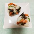 ﾁｲﾁｬﾝﾏﾏ's cooksnap of when they made 鮭と塩昆布と大葉のおにぎり.