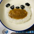 くまくまくう's cooksnap of when they made 海苔アート★パンダごはん.