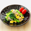 runa10's cooksnap of when they made 小松菜と豚肉の卵炒め.