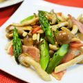 アイリッシュショコラ's cooksnap of when they made キノコのアスパラベーコン炒め.