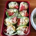 猫まんま☆'s cooksnap of when they made 【低温調理器】ささみとレタスの生春巻き.