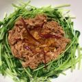 ゆちゃ's cooksnap of when they made シーチキンと豆苗のユッケ.