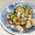 きらり流れ星's cooksnap of when they made きゅうりとちくわの梅おかか和え.