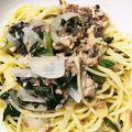 はらぺこごはん's cooksnap of when they made さば缶と小松菜のパスタ.