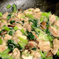 Linessa's cooksnap of when they made 小松菜と鳥もも肉のとろとろ炒め.