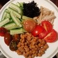 inLondon's cooksnap of when they made きゅうりと納豆の梅サラダ＾＾.