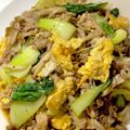 つるてぃ's cooksnap of when they made 青梗菜と豚肉のたまご炒め.