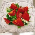 すぬ♥'s cooksnap of when they made 水菜とトマトのサラダ.