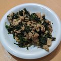 ラリー＆サラ's cooksnap of when they made ☆豚こま肉＆ほうれん草☆にんにく塩炒め☆.