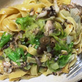 miki_128's cooksnap of when they made キノコ と鯖の水煮缶で和風パスタ.