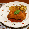 ブランディ's cooksnap of when they made 10.チキンのキエフ ソース トマト.