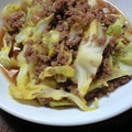 のりぽて's cooksnap of when they made ✿残りキャベツで一品❀和風✿ひき肉炒め♡.