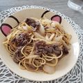 kisa77's cooksnap of when they made すき焼き風スパゲッティ.
