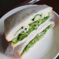 チコリママ's cooksnap of when they made サンチュとハムのサンドイッチ.