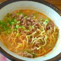 pchan♪'s cooksnap of when they made 【練りゴマ不要】冷凍庫の余り物で！担々麺.