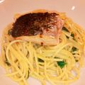 Londonの台所's cooksnap of when they made サーモンとほうれん草のクリームパスタ.