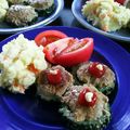 mihorinh's cooksnap of when they made ゴーヤの肉詰め☆スタフドゴーヤ.