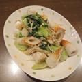 やじろべ's cooksnap of when they made ちんげん菜とちくわの中華炒め.
