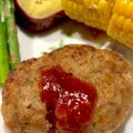 愛猫ベリー's cooksnap of when they made 簡単食パン♪ハンバーグ.