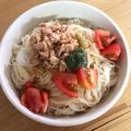 ほもい's cooksnap of when they made 5分で完成★ツナトマさっぱりそうめん.