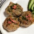うめぽた☆'s cooksnap of when they made 簡単・節約☺生姜と青海苔の豚こまボール.