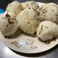 ゆ☆か☆り's cooksnap of when they made 激旨！大葉と揚げ玉のおにぎり.