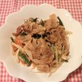 Ｋ—ＴＯママ's cooksnap of when they made 簡単♬豚バラ肉ともやし野菜のレンジ蒸し.