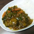 まん丸みかリン's cooksnap of when they made 夏メニュー☆ナスとオクラのひき肉カレー.