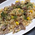 9b_pencil's cooksnap of when they made ガリバタ玄米ピラフ　チャーハン　時短.