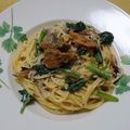 クックOUZ47O☆'s cooksnap of when they made 鰯の味噌煮缶のクリームパスタ.