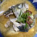 ayuayucchi's cooksnap of when they made ツバスのあら汁.