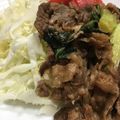 まろぴ～ぬ's cooksnap of when they made ごはんがすすむ☆牛肉と小松菜の辛みそ炒め.