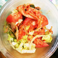 yumihuar's cooksnap of when they made キムチとトマトの中華風和え物.
