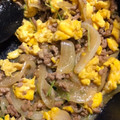 ひめ♡うさ's cooksnap of when they made ☆豆苗と牛豚合挽き肉と卵のオイマヨ炒め☆.