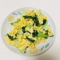 ストロベリーミルク☆'s cooksnap of when they made チンゲン菜とふわふわ卵の中華炒め.
