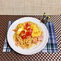 ◆どらしま◆'s cooksnap of when they made トマト＆玉子で中華風☆マルちゃん塩焼そば.