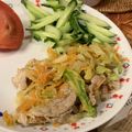 月の影と海's cooksnap of when they made ＜常備菜＞冷しゃぶとキャベツのごま和え.