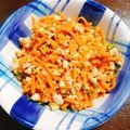 白雪マロン's cooksnap of when they made 麺つゆで✿人参の炒り豆腐あえ.
