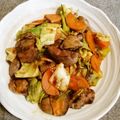やっちゃん３３０'s cooksnap of when they made キャベツと鶏レバーのスパイシー炒め.