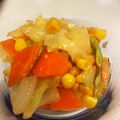 myuryomama's cooksnap of when they made 野菜のみそドレッシングサラダ【学校給食】.